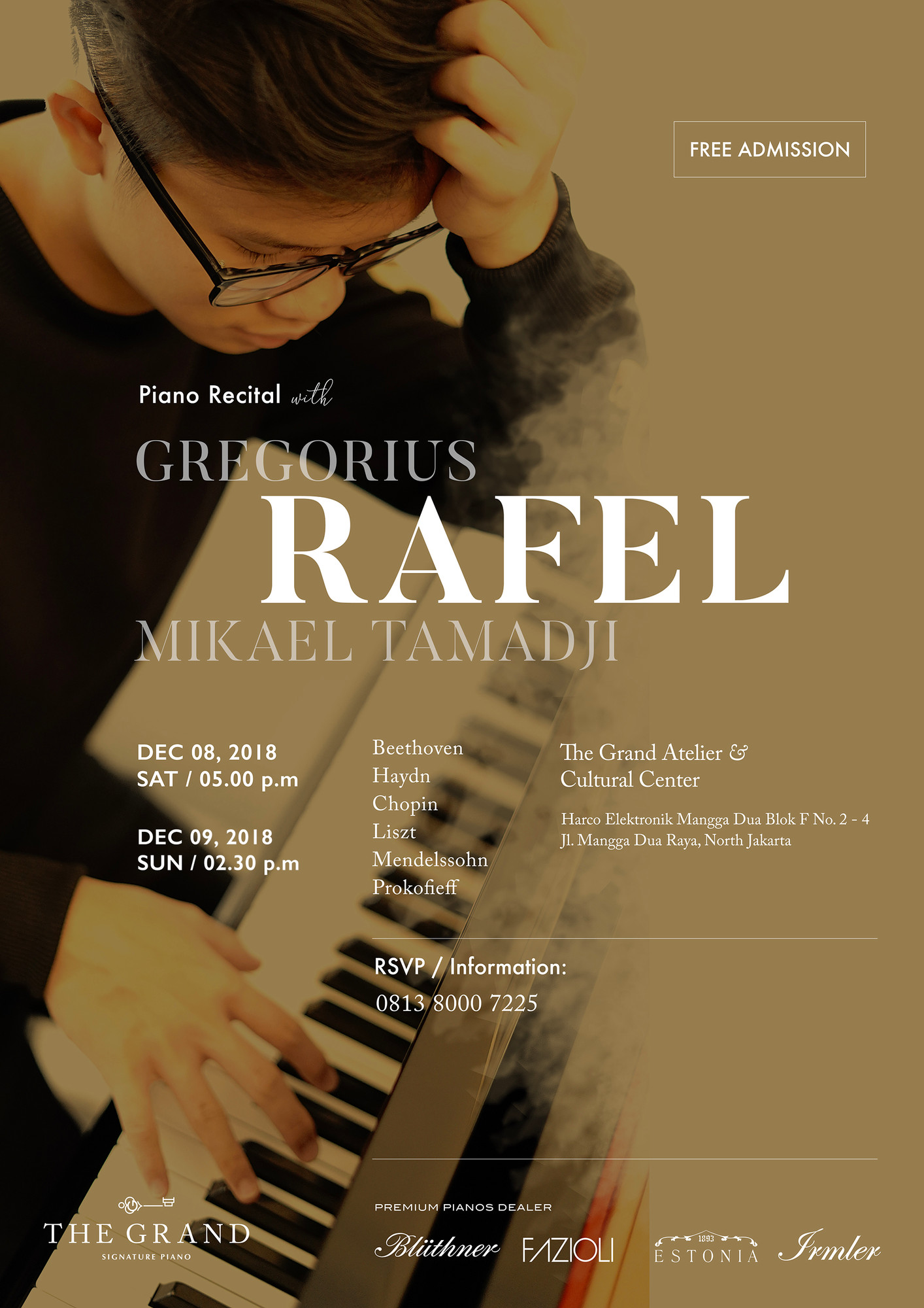 PIANO RECITAL BY GREGORIUS RAFEL TAMADJI
